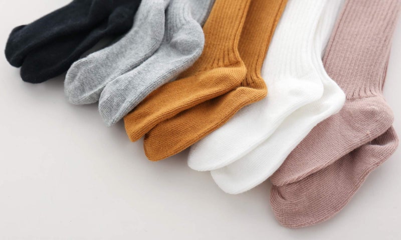 CECORC Baby Tights â€“ Thick Toddlers Girl Leggingsâ€“ Cable Knit Cotton Stockings (0-12 Months, 5 pack (black+white+grey+lightpink+ginger)) - Image 2